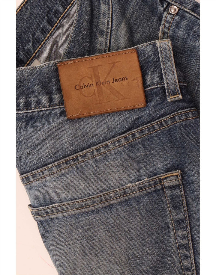 Мужские потертые прямые джинсы Calvin Klein W32 L34 синие