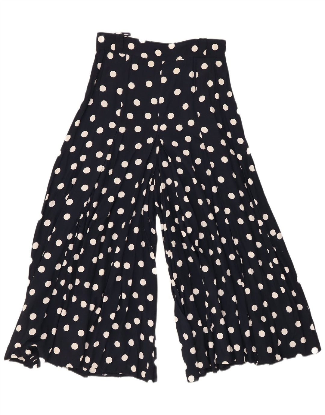 ВИНТАЖНЫЕ женские широкие брюки-капри W26 L21 темно-синие в пятнистый цвет