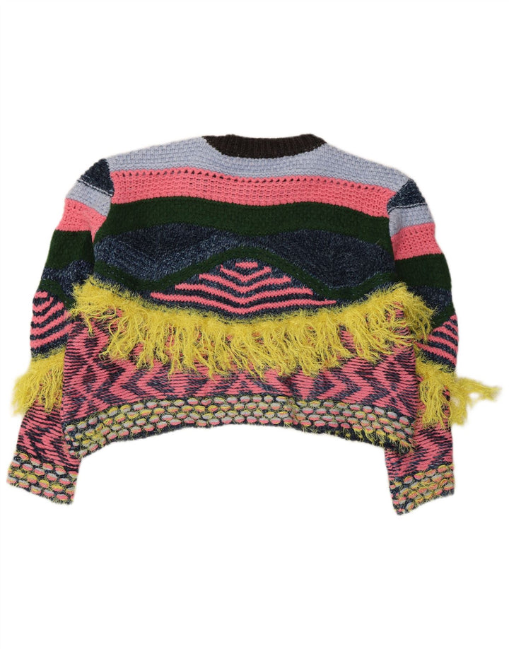 Женский свободный джемпер с круглым вырезом ZARA UK 10, маленький разноцветный