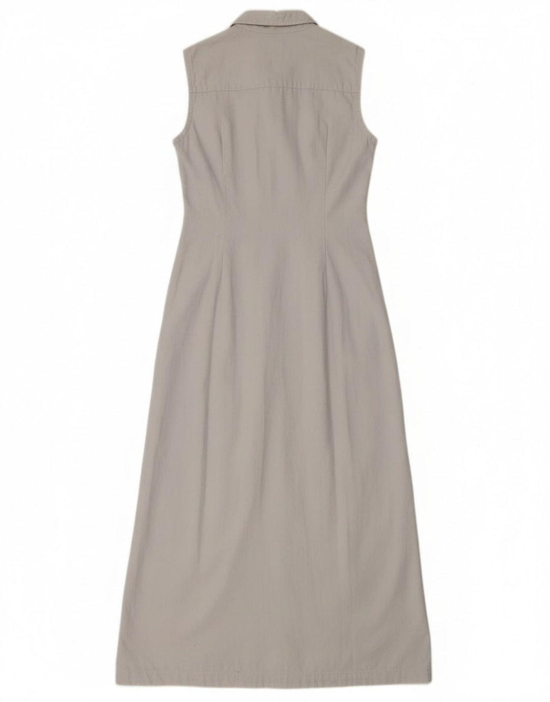 Женское платье-рубашка без рукавов Nexos, Великобритания 12, хлопковый средний серый цвет