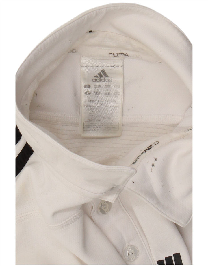 Мужская рубашка поло Adidas Climacool, маленький белый полиэстер