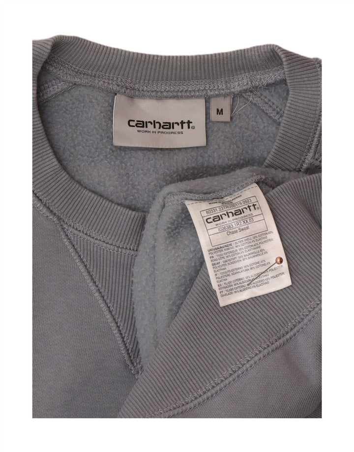 Мужской свитер Carhartt, хлопковый джемпер среднего синего цвета