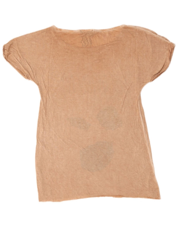 Женская футболка с рисунком Diesel Top UK 14 Medium Beige