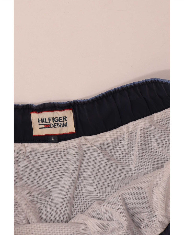 Мужские шорты для плавания с рисунком Tommy Hilfiger, большие синие, полиэстер