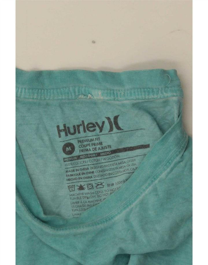 Мужская футболка премиум-класса Hurley из хлопка среднего синего цвета