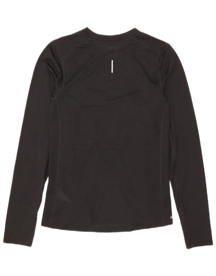 Мужской топ Nike Dri Fit с длинным рукавом, маленький черный полиэстер
