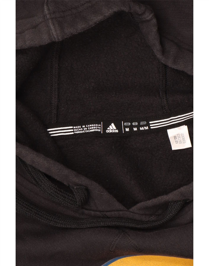 Мужской джемпер с капюшоном Adidas с рисунком, средний черный