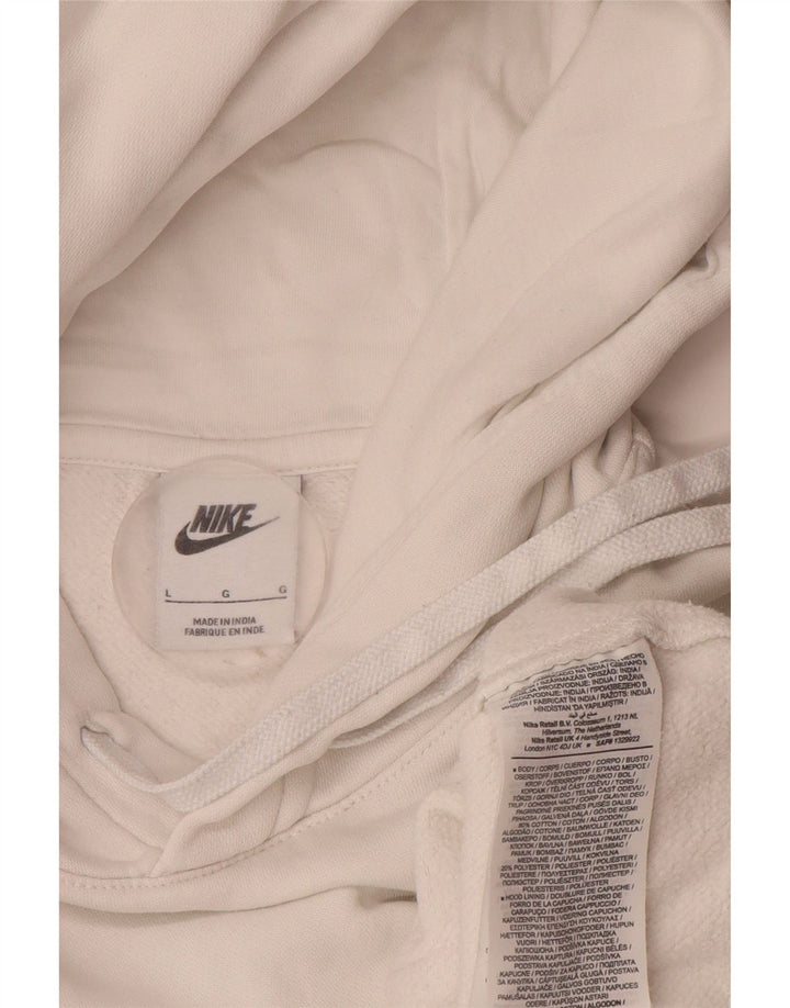 Мужской джемпер с капюшоном Nike большой размер, белый хлопок