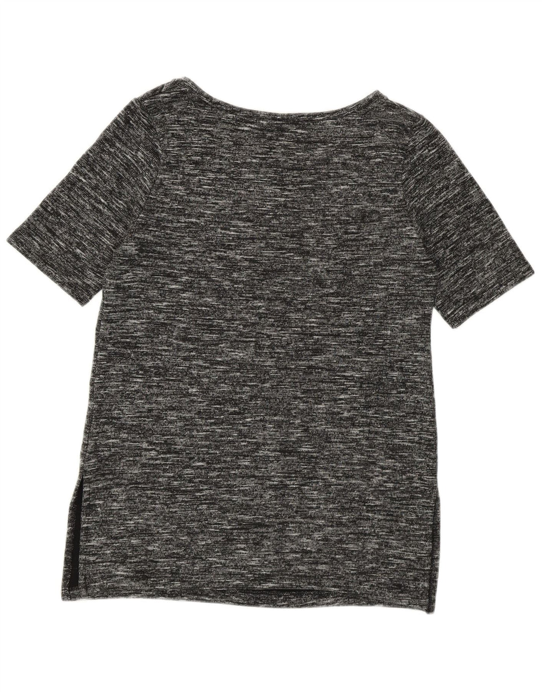 Женская удлиненная футболка Benetton Top UK 14 Medium Black в крапинку