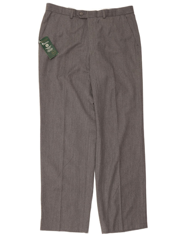 Мужские прямые костюмные брюки Marks & Spencer St. Michael W34 L31 серые