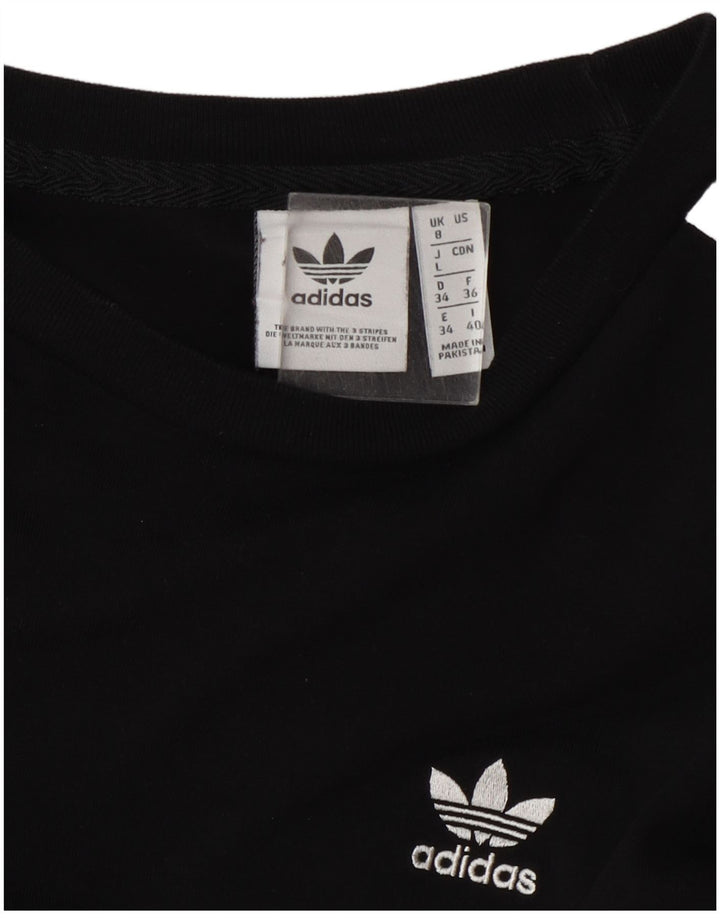 Женский топ Adidas с длинным рукавом UK 8, маленький черный