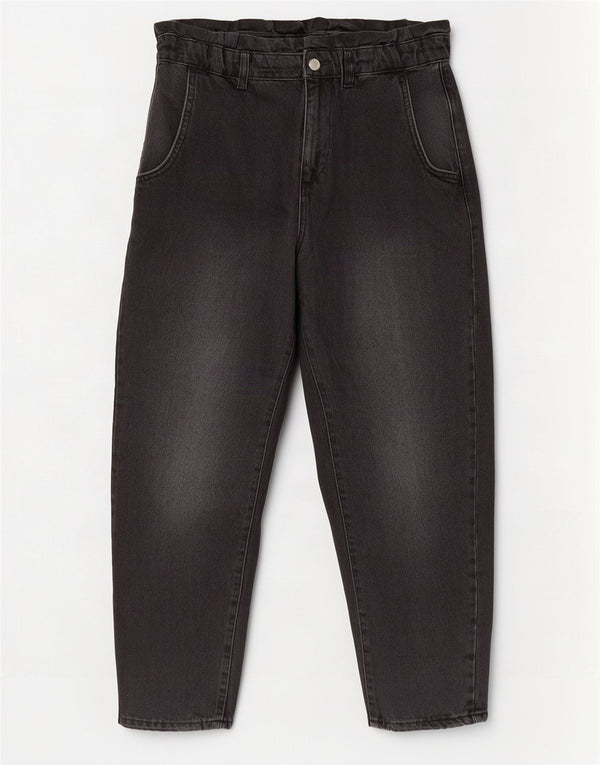 Женские укороченные зауженные джинсы с высокой талией Zara EU 36 XS W26 L24, черный хлопок