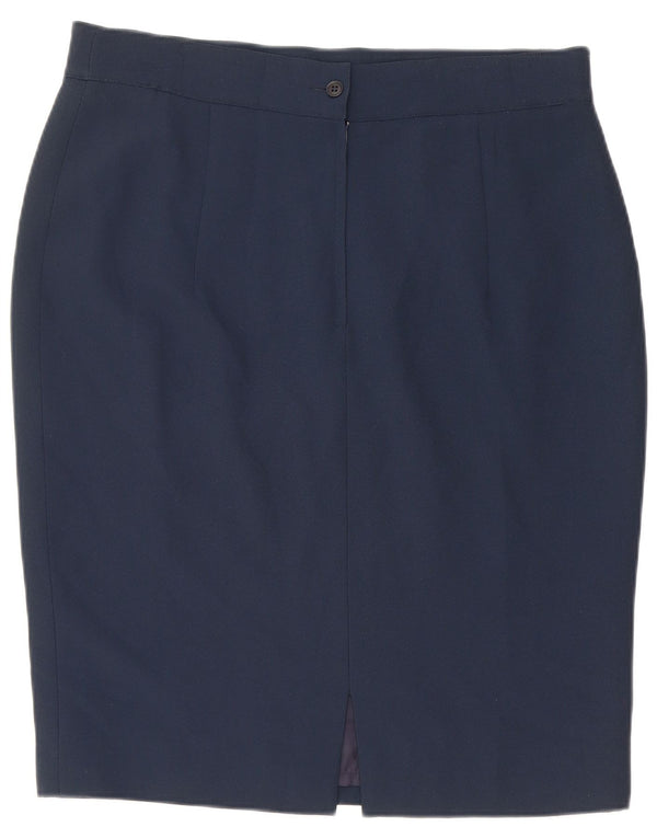 GAI MATTIOLO Женская юбка-карандаш с высокой талией IT 54 3XL W37 Темно-синий