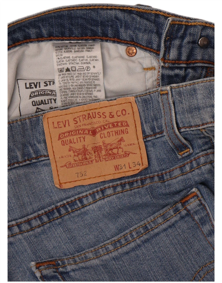 Мужские прямые джинсы Levi's 752 W31 L34 синие, хлопок