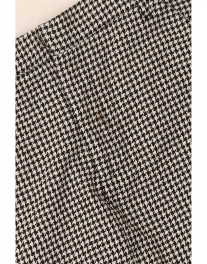 Женские шорты чинос Zara, маленькие W26, черные с узором "гусиные лапки"