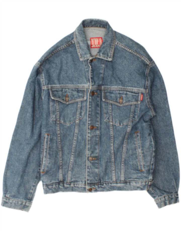 Мужская джинсовая куртка Casucci UK 38, средний синий хлопок
