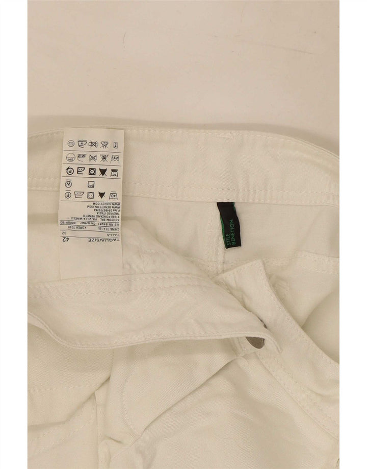 Женские шорты Benetton IT 42 Medium W32 Белый хлопок