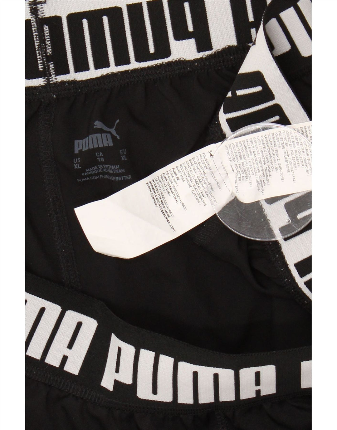 PUMA Womens Graphic Sport Shorts UK 18 XL Black Polyester Vintage Puma and Second-Hand Puma from Messina Hembry 
