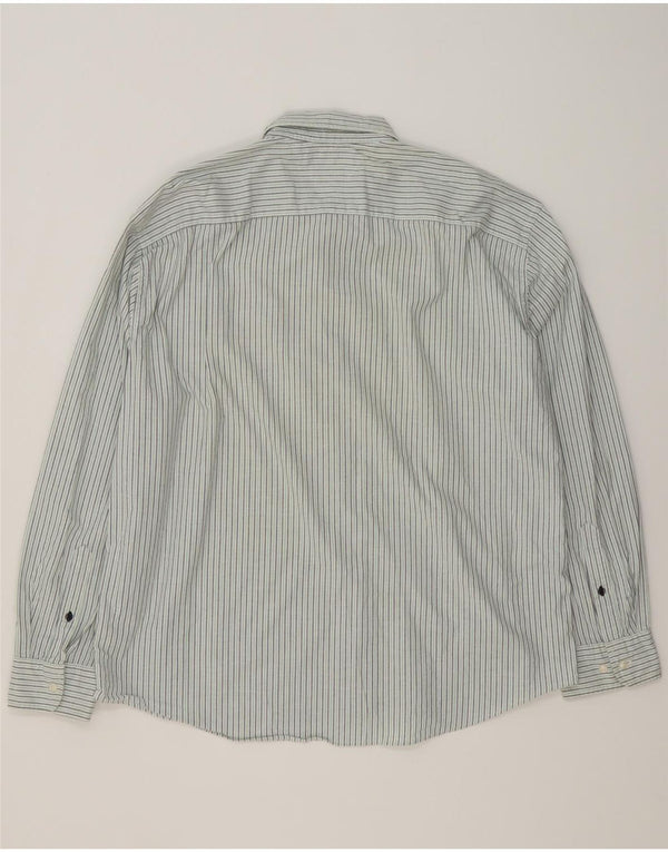 TOMMY HILFIGER Мужская рубашка 2XL из хлопка в зеленую полоску