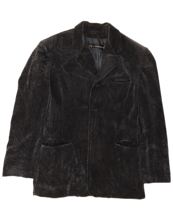 CALUGI E GIANNELLI Мужской бархатный пиджак IT 52 XL Темно-синий