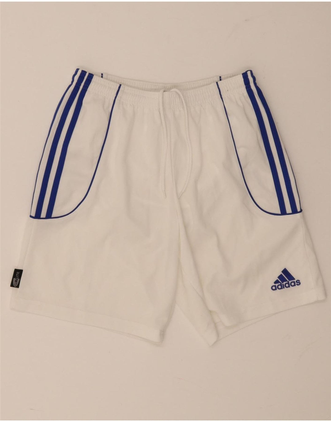 Мужские спортивные шорты Adidas Climalite, маленькие белые полиэстер с цветными блоками
