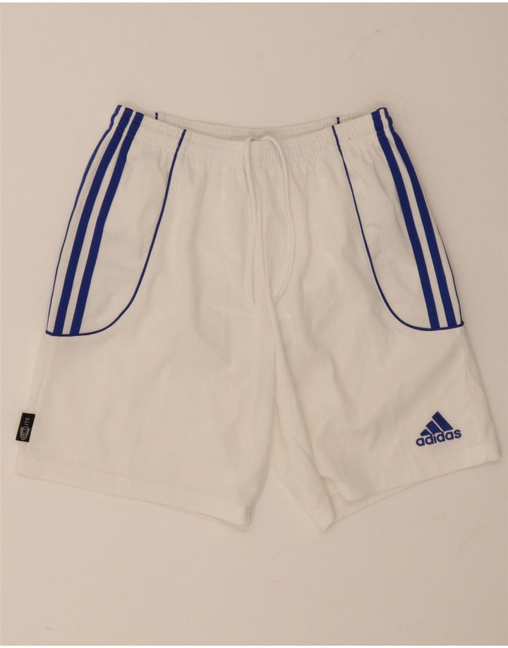 Мужские спортивные шорты Adidas Climalite, маленькие белые полиэстер с цветными блоками