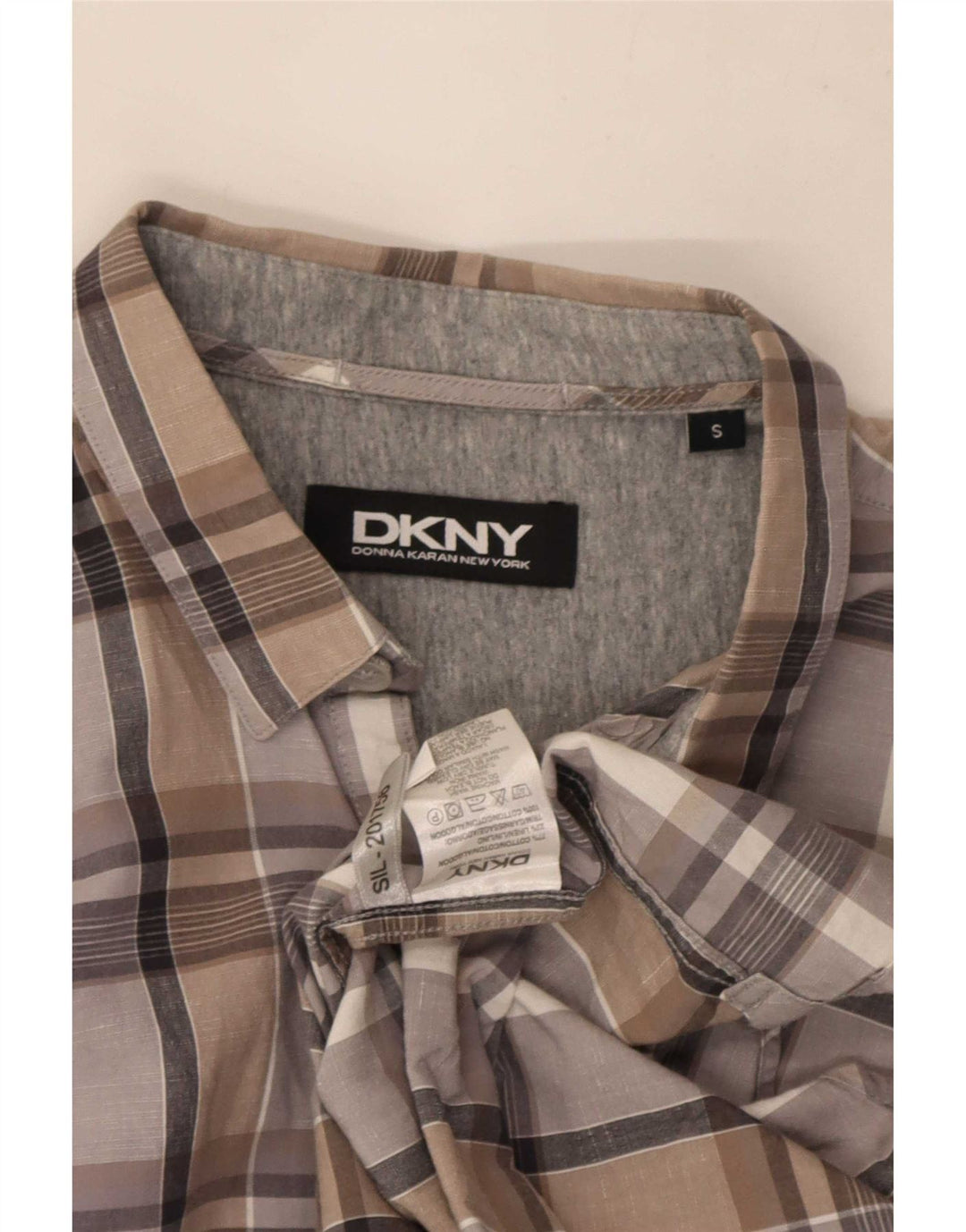 Мужская рубашка Dkny, маленькая серая клетка, хлопок