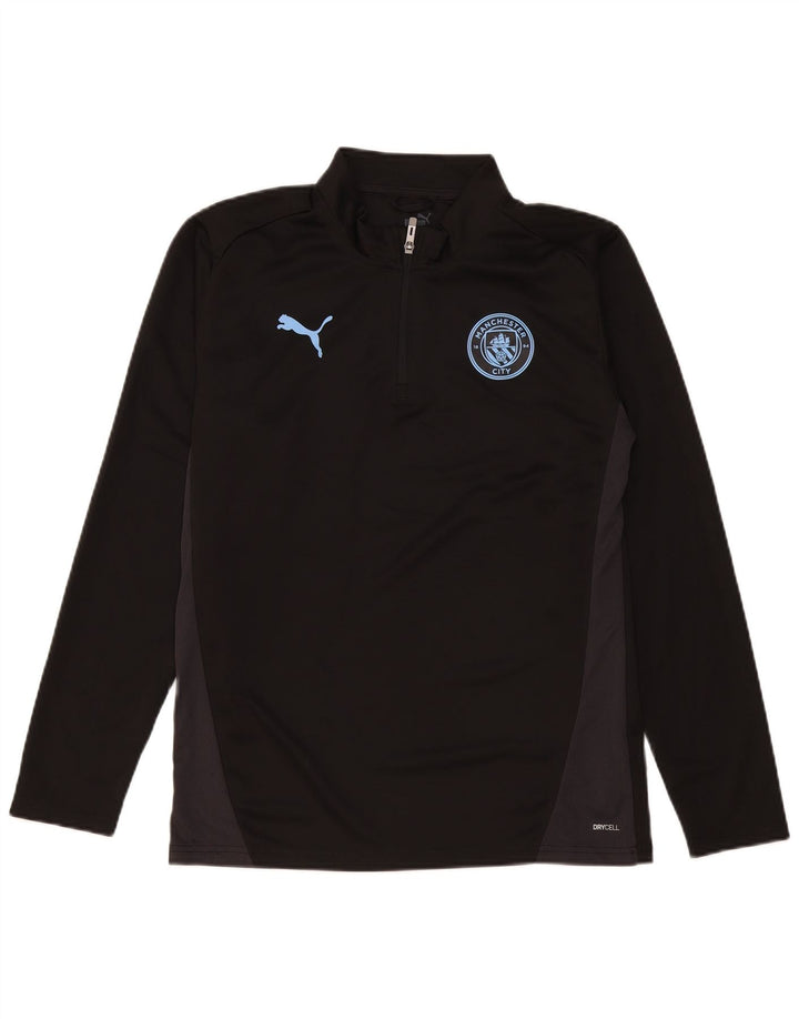 Мужской спортивный костюм Puma Manchester City, средний черный с цветными блоками