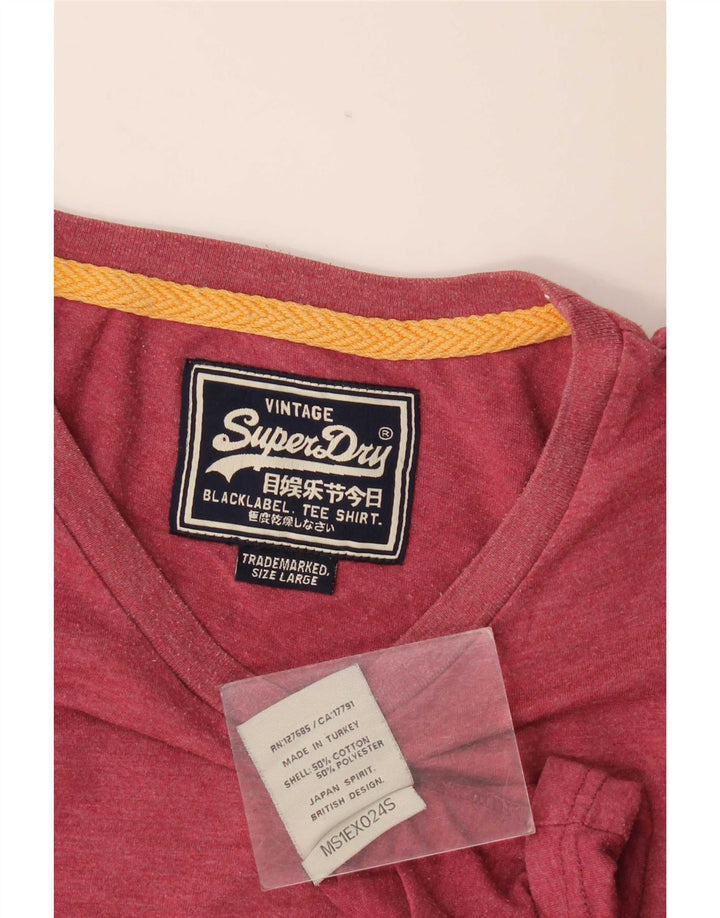 Мужская футболка с рисунком Superdry, большой красный хлопок