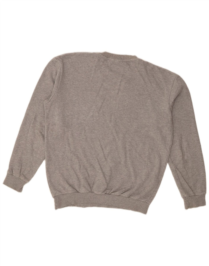 Мужской джемпер с круглым вырезом Zara, хлопковый свитер среднего серого цвета