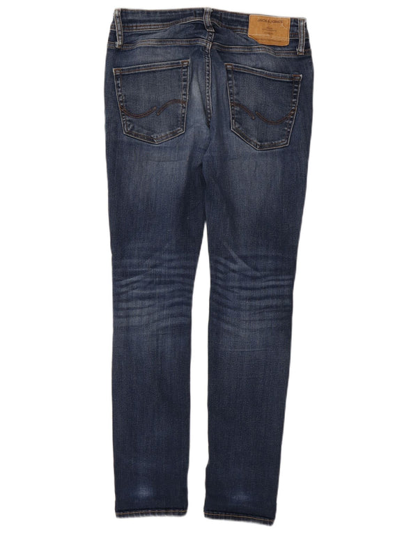 Женские потертые джинсы скинни Jack & Jones Liam W30 L30, синий хлопок