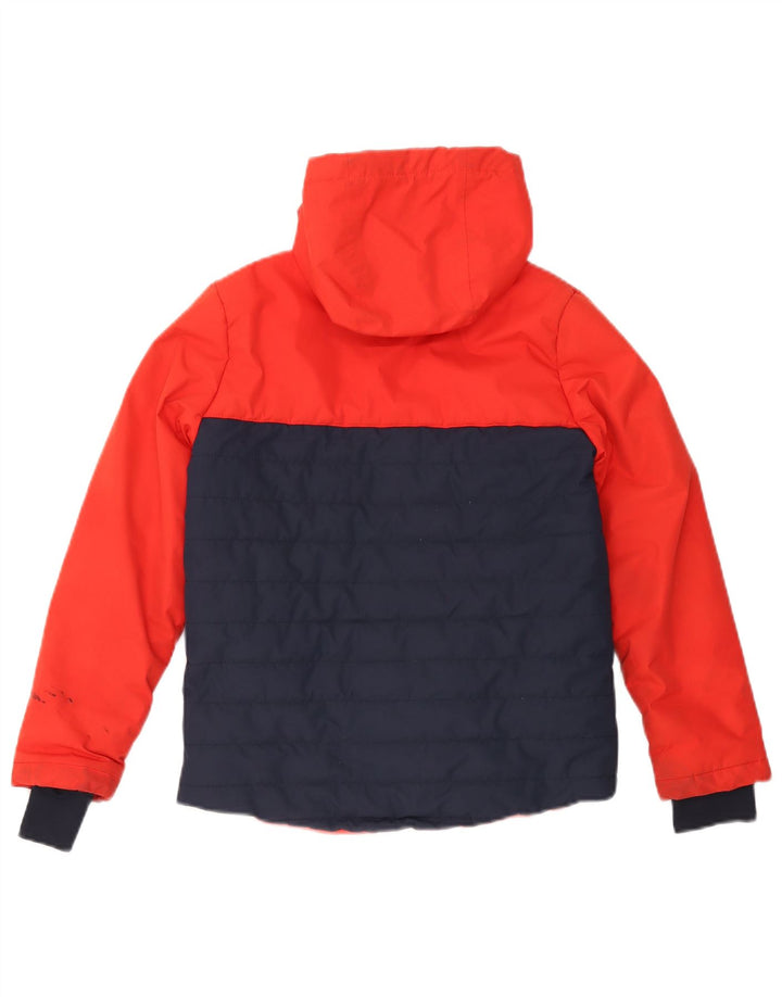 Ellesse Утепленная куртка с капюшоном для мальчиков 10-11 лет Красный полиэстер с цветными блоками