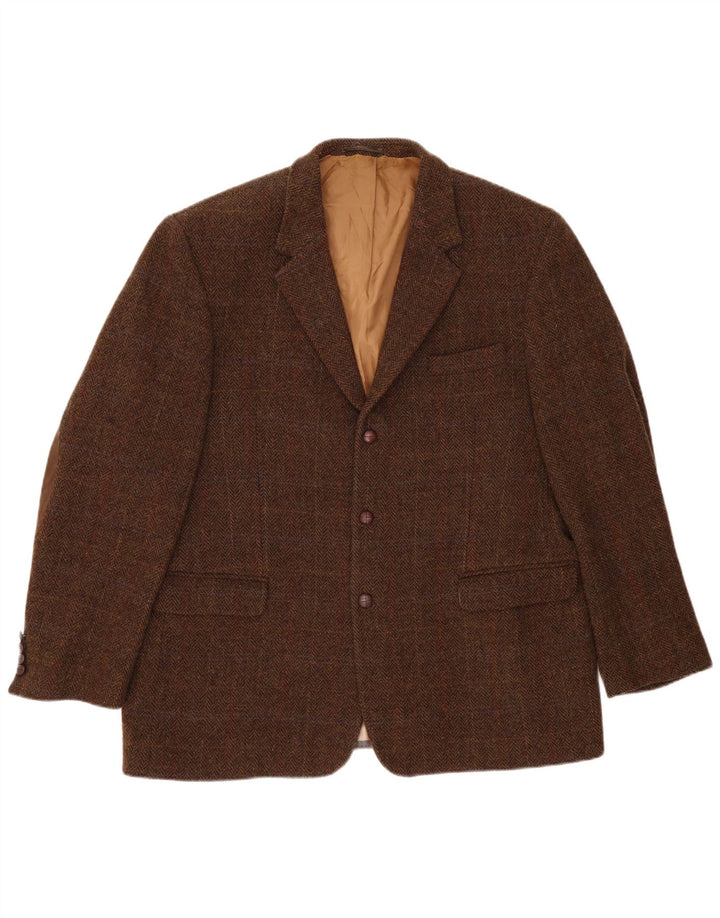Мужской пиджак C&A Westbury с 3 пуговицами, цвет ЕС 56, 3XL, хаки, шерсть с узором «гусиные лапки»