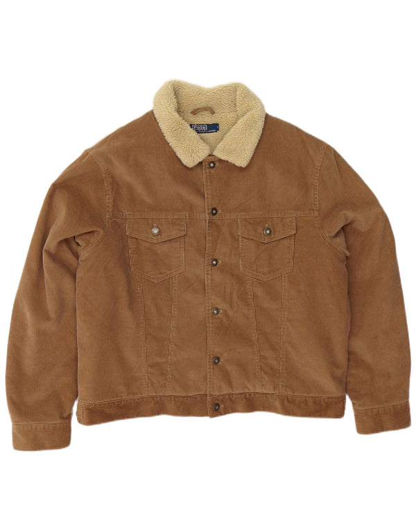 Мужская вельветовая куртка Polo Ralph Lauren UK 42 XL, коричневый хлопок