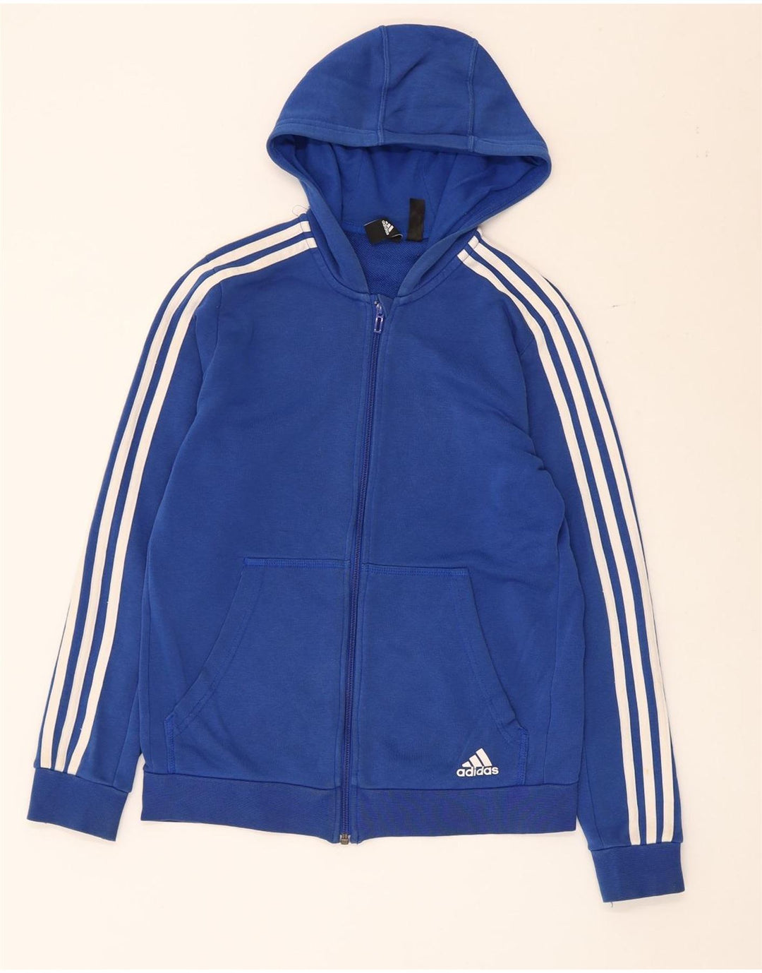 Свитер с капюшоном на молнии для мальчиков Adidas 13-14 лет, синий