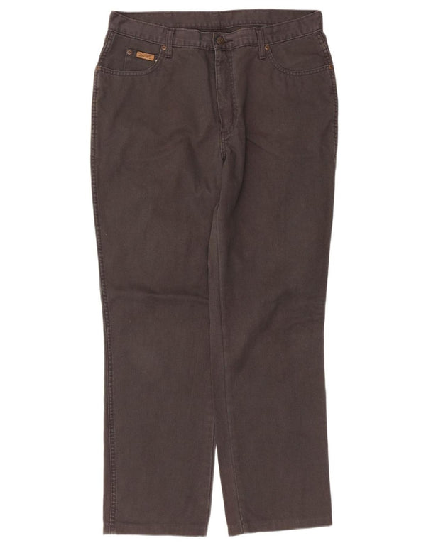 Мужские прямые повседневные брюки Wrangler Ohio W36 L30, серые, хлопковые