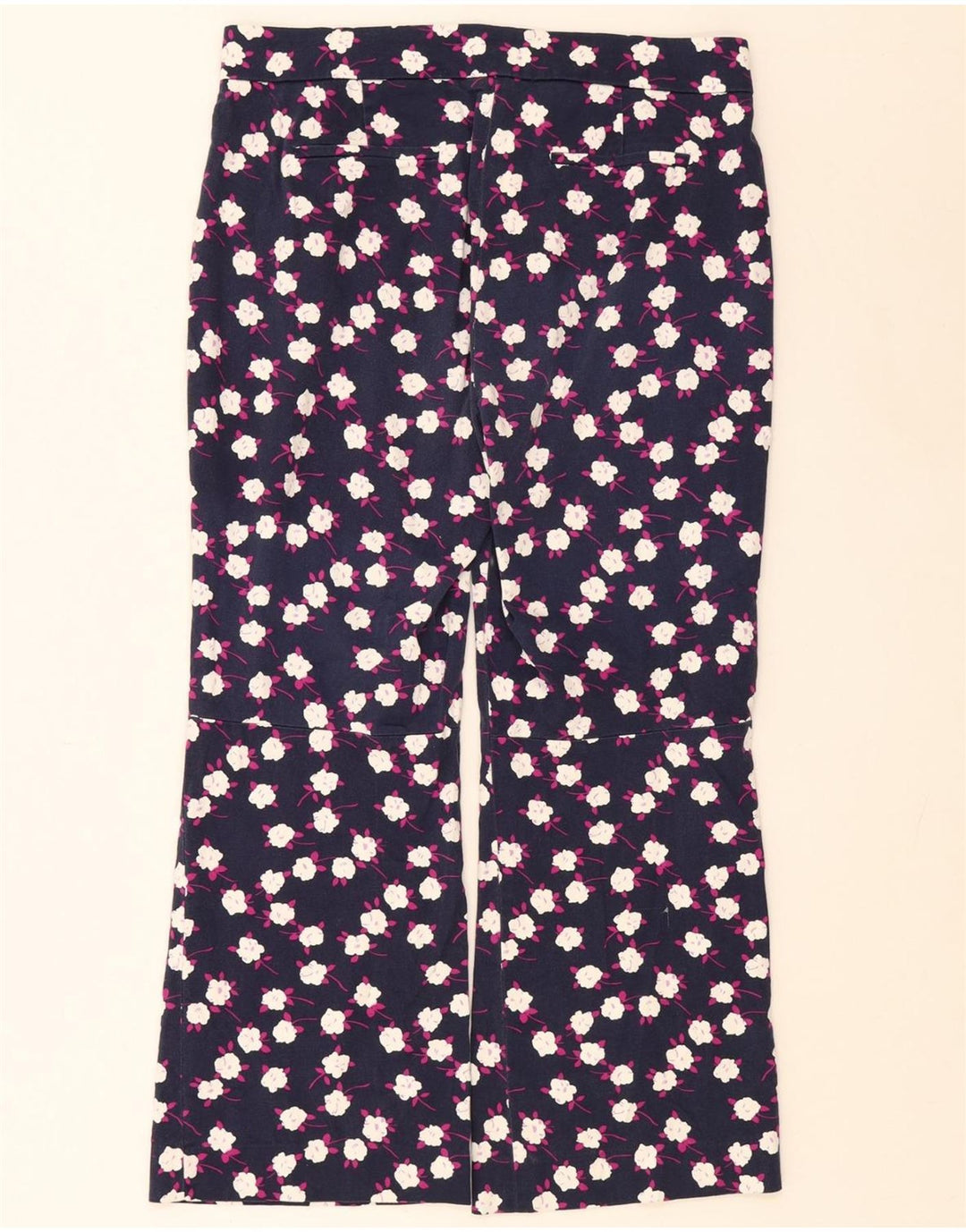 J. CREW Womens Hayden Cropped Trousers US 8 Medium W32 L24 Navy Blue Vintage J. Crew and Second-Hand J. Crew from Messina Hembry 