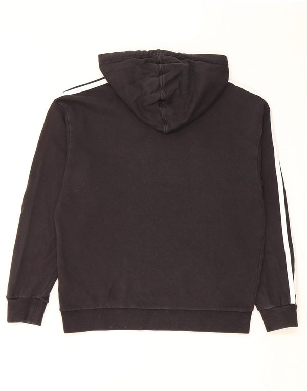 Женский джемпер с капюшоном Adidas Oversized с рисунком UK 6 XS, черный хлопок