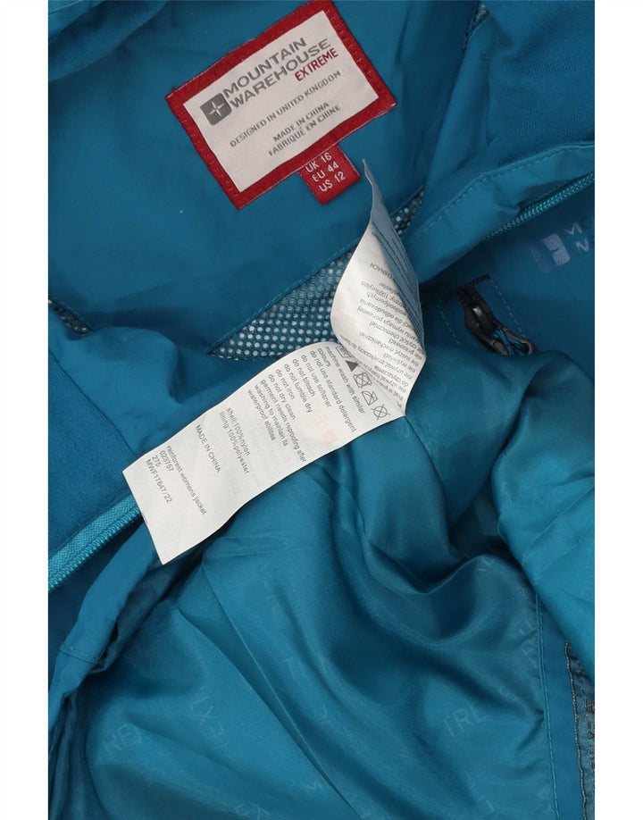 Женская дождевик с капюшоном Mountain Warehouse UK 16, большой синий полиэстер