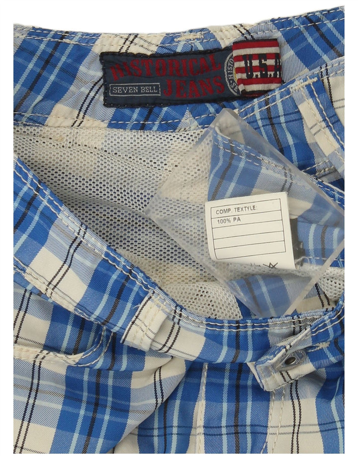 Женские повседневные шорты Roy Rogers IT 44 Medium W30 Синие в клетку Полиамид