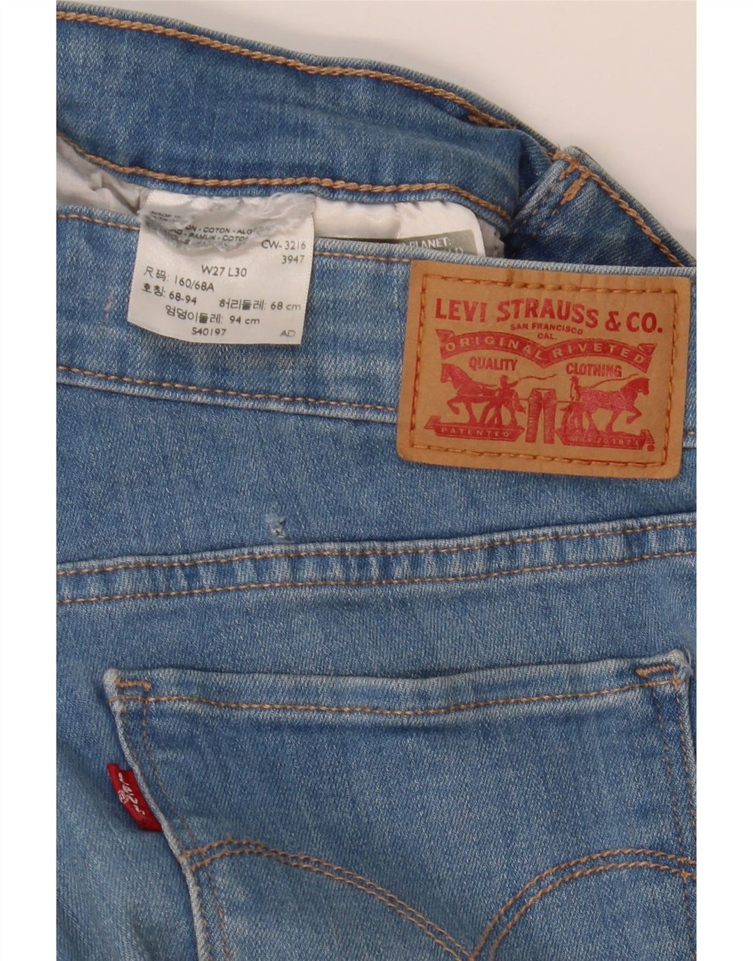 Женские джинсы скинни Levi's 711 W27 L30 синие