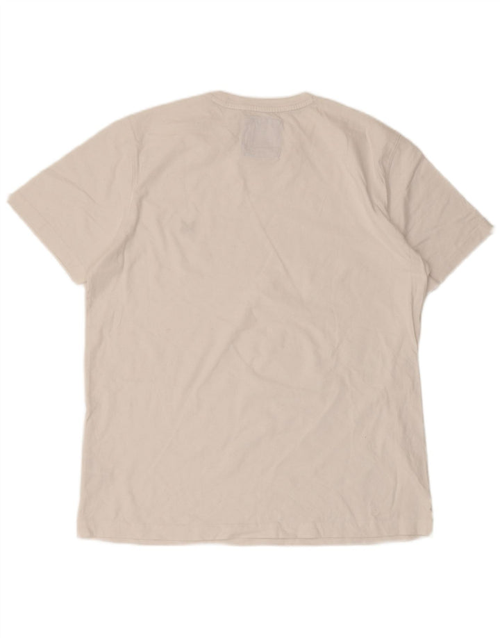 Crew Clothing Мужская футболка большого размера из хлопка белого цвета