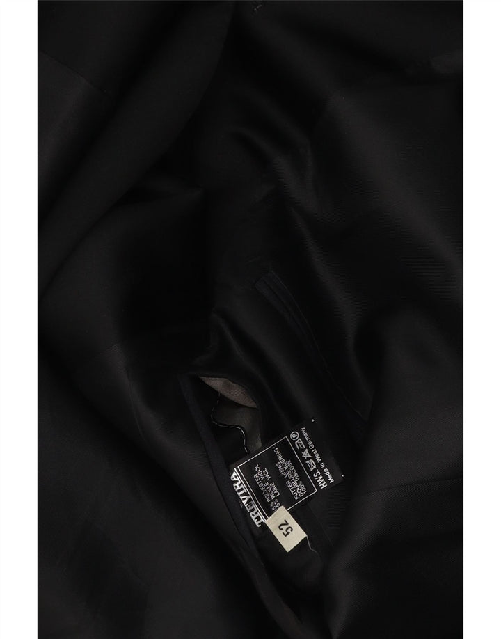 TREVIRA Мужской пиджак на 1 пуговице IT 52 XL Темно-синий в полоску из полиэстера