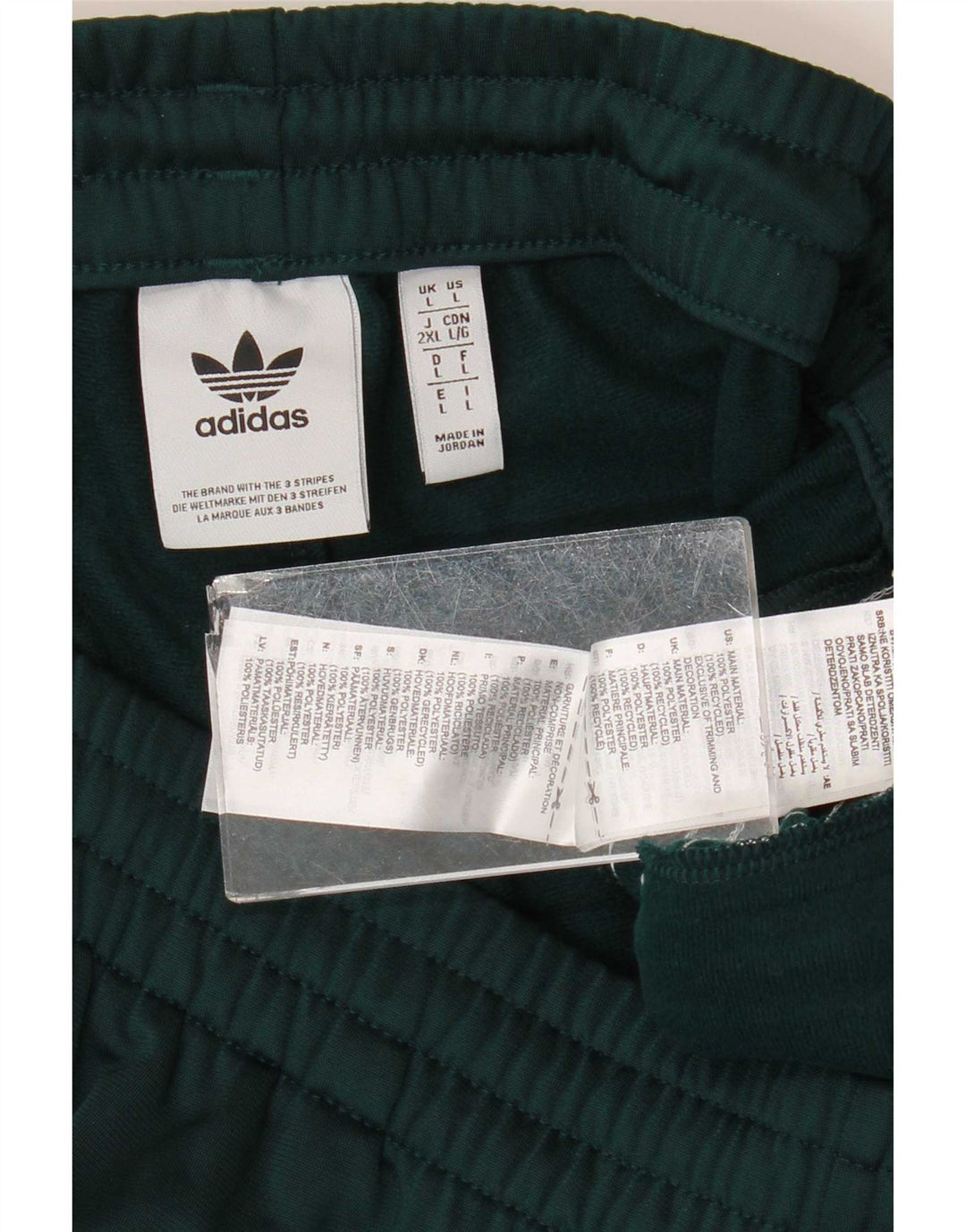 Мужские спортивные брюки Adidas, большие зеленые из полиэстера