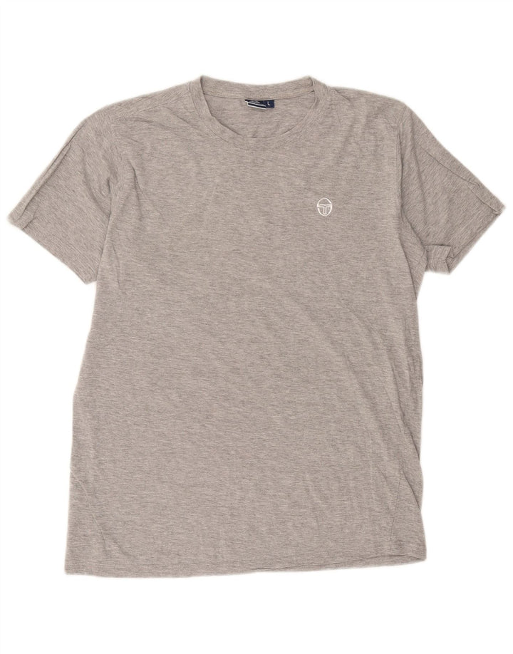 Мужская футболка Sergio Tacchini, большая серая в крапинку