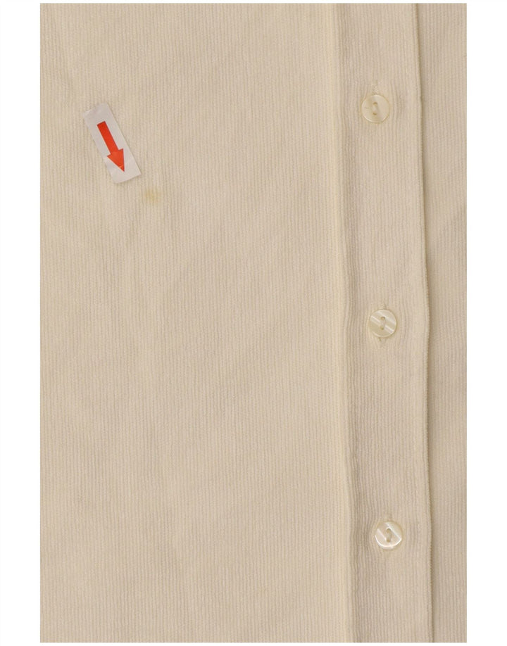 Женская вельветовая рубашка оверсайз Zara UK 6 XS из белого полиэстера