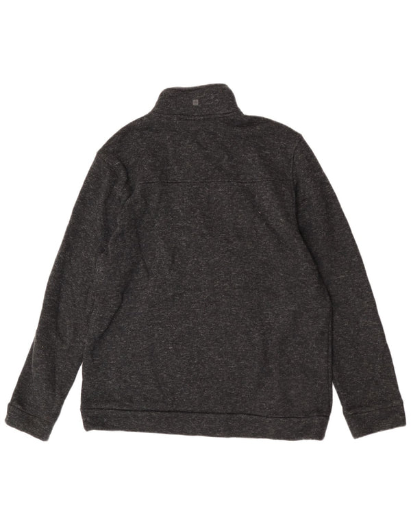 Мужской свитшот с воротником на молнии Mountain Warehouse, размер XL, черный в крапинку