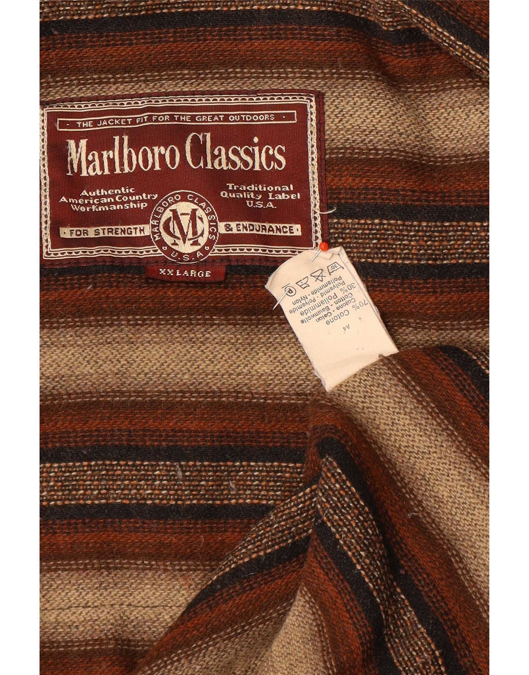 Мужская куртка Marlboro Classics UK 44 2XL Коричневый хлопок