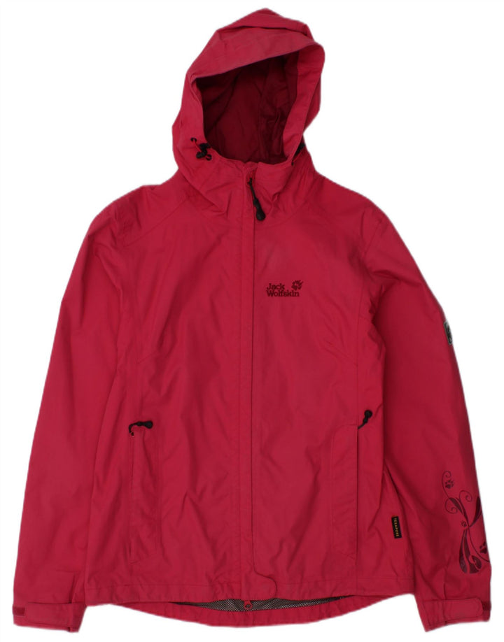Женская дождевик с капюшоном JACK WOLFSKIN UK 10, маленький розовый, полиамид