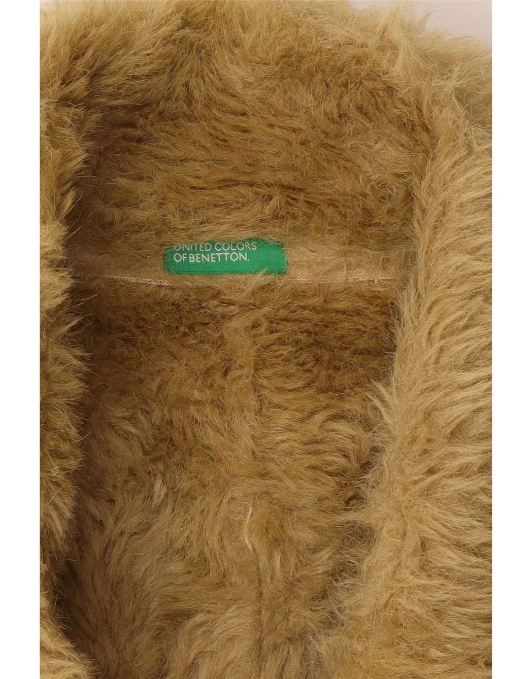 Женская куртка Benetton из шерпы IT 46, большая, зеленая, полиэстер